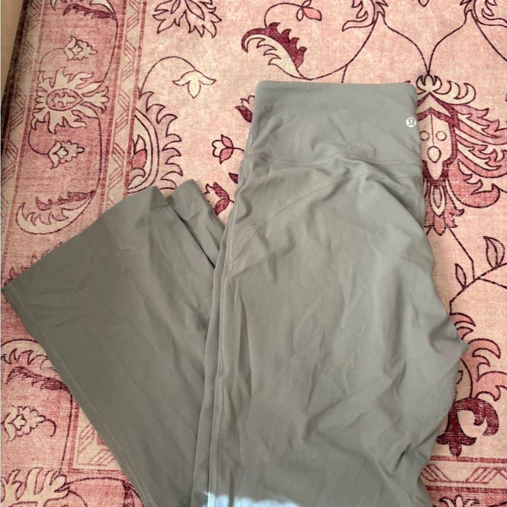 lululemon athletica Gray High-Waist Wide-Leg Yoga Pants
